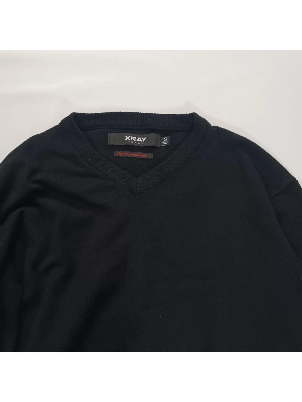 XRAY Jeans Slim Fit Premium Comfort Men's Black Pullover Sweater Size S Chest 37